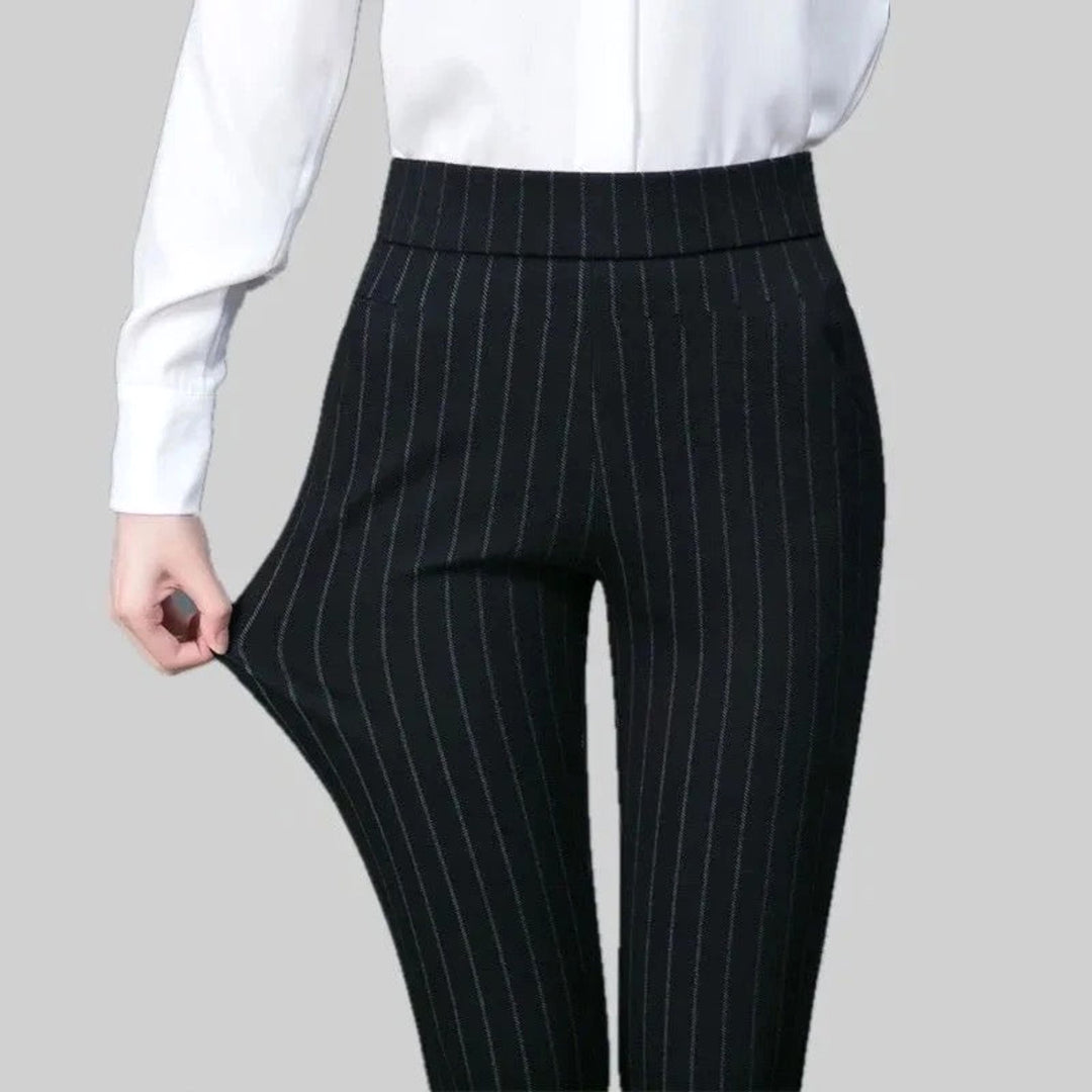Evelyn | Women's Stretch Trousers, Modern Cut Comfort Trousers | Bella Blue