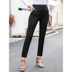 Evelyn | Women's Stretch Trousers, Modern Cut Comfort Trousers | Bella Blue