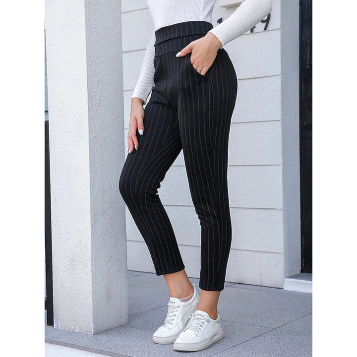 Evelyn | Women's Stretch Trousers, Modern Cut Comfort Trousers | Bella Blue
