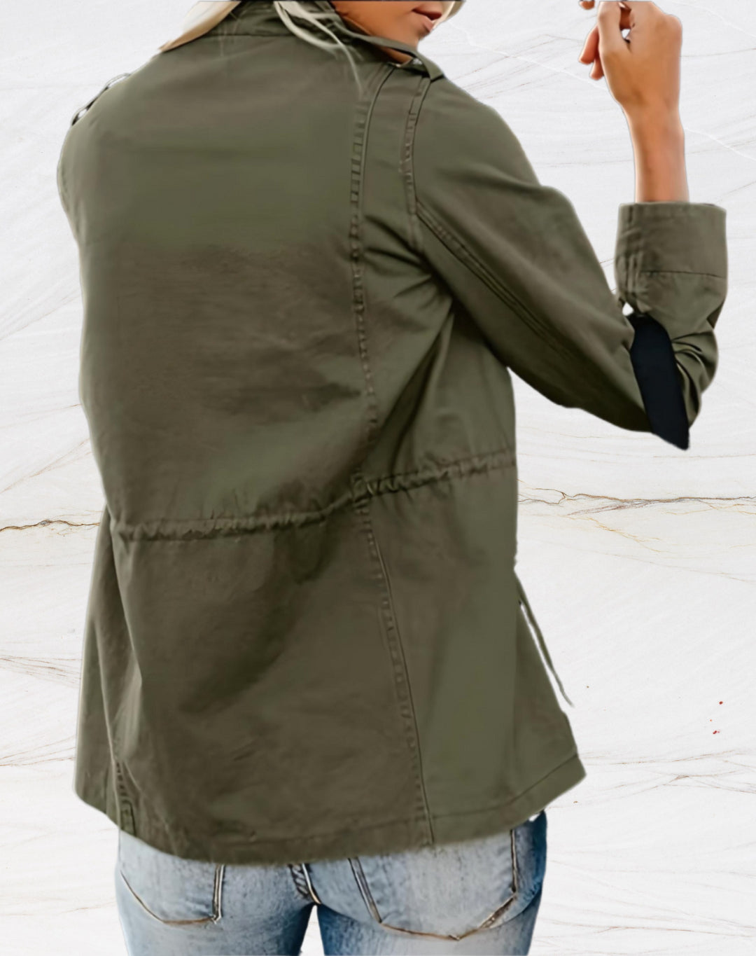 Evie | Women's Structured Utility Jacket, Smart Casual Jacket | Bella Blue