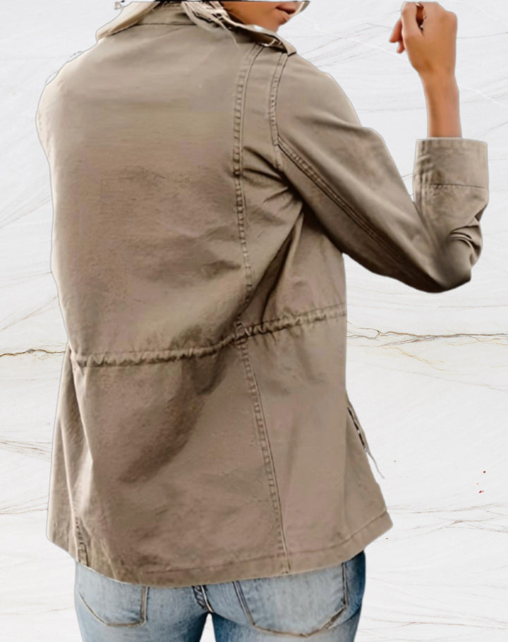 Evie | Women's Structured Utility Jacket, Smart Casual Jacket | Bella Blue