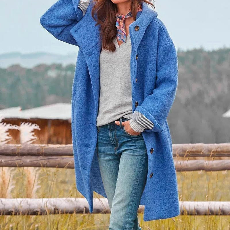 Fabienne | Women's Structured Wool-Blend Coat, Warm Winter Coat | Bella Blue