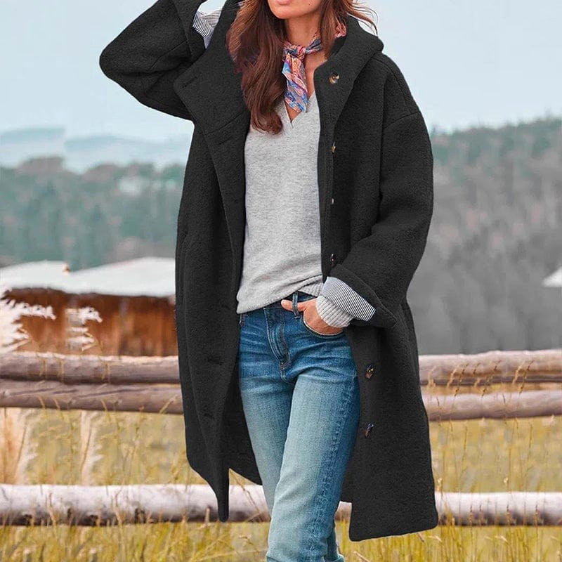 Fabienne | Women's Structured Wool-Blend Coat, Warm Winter Coat | Bella Blue