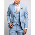 Felix | Men's Suit for Wedding Guests in Slim Fit Cut, Three-Piece Suit | Bella Blue | Light Blue