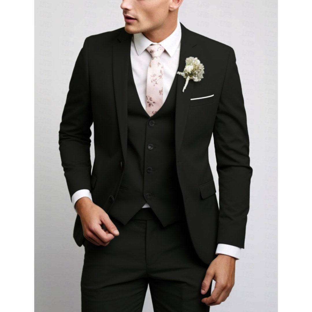 Felix | Men's Suit for Wedding Guests in Slim Fit Cut, Three-Piece Suit | Bella Blue | Light Blue