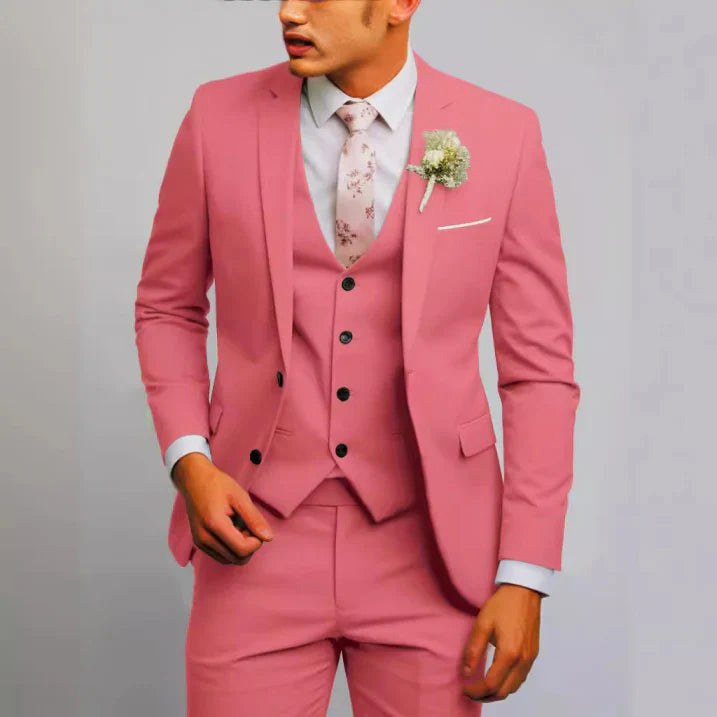 Felix | Men's Suit for Wedding Guests in Slim Fit Cut, Three-Piece Suit | Bella Blue | Light Blue