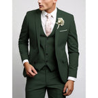 Felix | Men's Suit for Wedding Guests in Slim Fit Cut, Three-Piece Suit | Bella Blue | Black