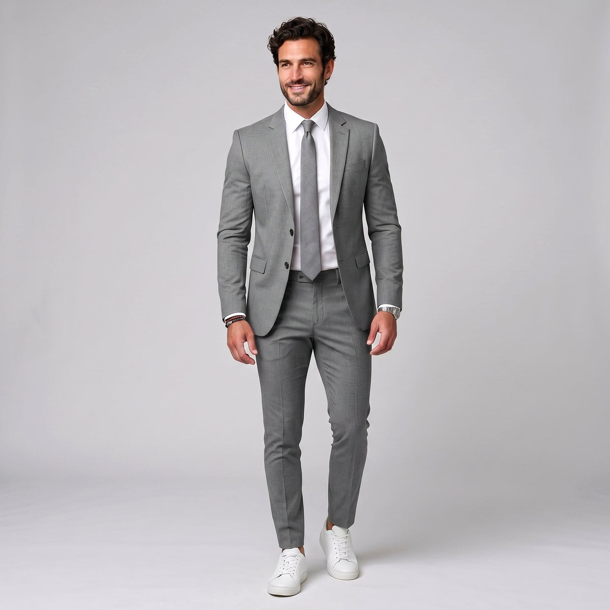 Felix | Men's Single-Breasted Tailored Suit, Fitted Two-Piece Suit | Bella Blue