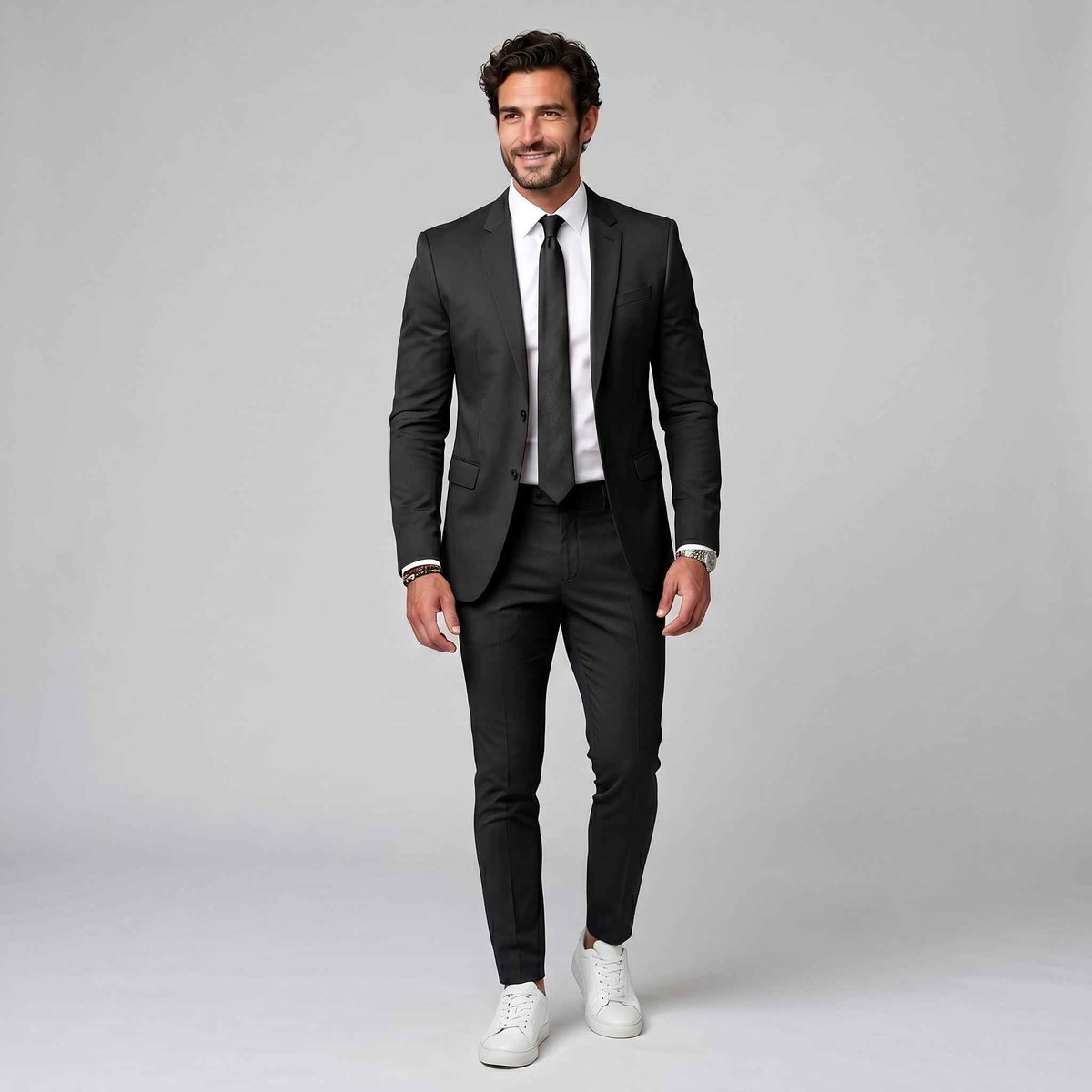 Felix | Men's Single-Breasted Tailored Suit, Fitted Two-Piece Suit | Bella Blue