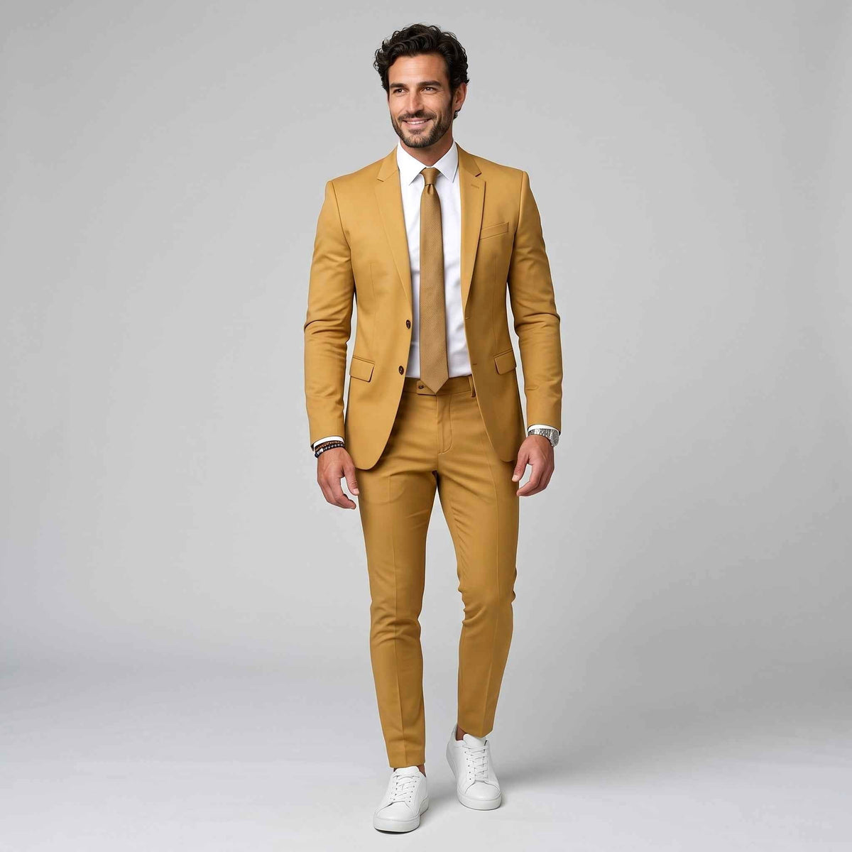 Felix | Men's Single-Breasted Tailored Suit, Fitted Two-Piece Suit | Bella Blue