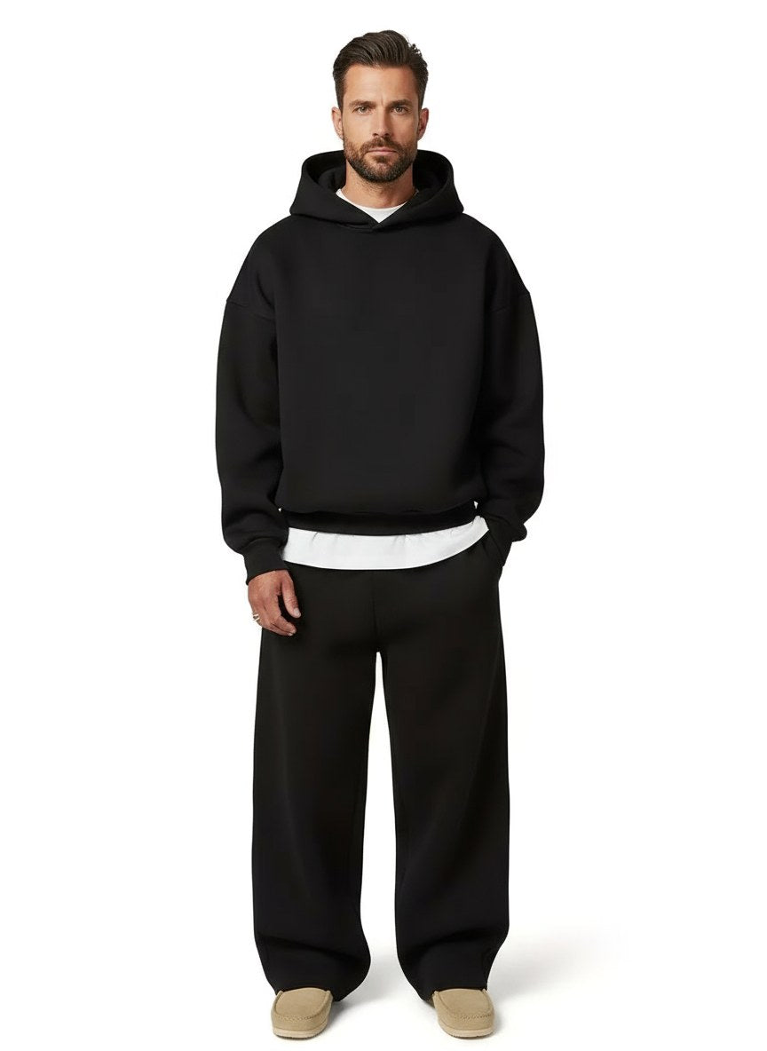 Florian | Men's Hooded Tracksuit with Straight Fit, Hoodie Set | Bella Blue | Light Grey