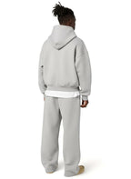 Florian | Men's Hooded Tracksuit with Straight Fit, Hoodie Set | Bella Blue | Light Grey