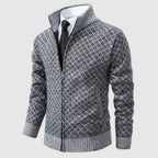 Frank | Men's Zip-Up Cardigan, Lightweight Cardigan Jacket | Bella Blue | Black