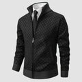 Frank | Men's Zip-Up Cardigan, Lightweight Cardigan Jacket | Bella Blue | Black