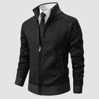 Frank | Men's Zip-Up Cardigan, Lightweight Cardigan Jacket | Bella Blue | Black