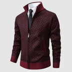 Frank | Men's Zip-Up Cardigan, Lightweight Cardigan Jacket | Bella Blue | Black
