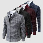 Frank | Men's Zip-Up Cardigan, Lightweight Cardigan Jacket | Bella Blue | Black