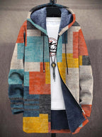 Franziska | Women's Knit Waistcoat with Artistic Design, Elegant Knit Cardigan | Bella Blue | Multicolour Blue