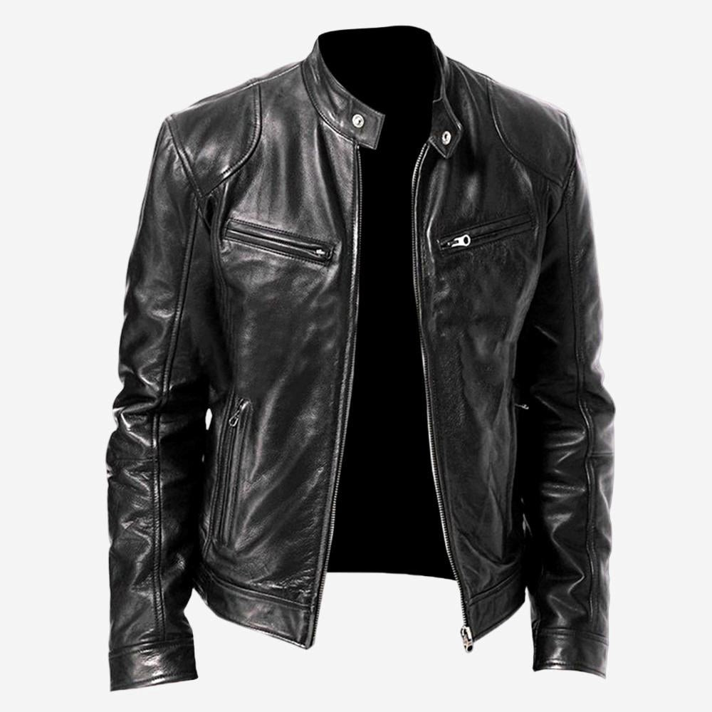 Freddie | Men's Leather Jacket, Classic Timeless Leather Jacket | Bella Blue