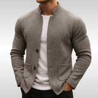 Frederick | Women's Textured Knit Cardigan, Structured Button-Through Cardigan | Bella Blue