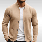 Frederick | Women's Textured Knit Cardigan, Structured Button-Through Cardigan | Bella Blue