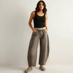 Freya | Women's Relaxed Barrel Jeans, High-Waist Denim Jeans | Bella Blue | Bruin