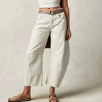 Freya | Women's Relaxed Barrel Jeans, High-Waist Denim Jeans | Bella Blue