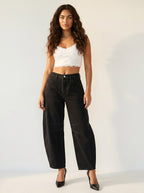 Freya | Women's Relaxed Barrel Jeans, High-Waist Denim Jeans | Bella Blue | Wit