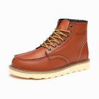 Fritz | Men's Leather Boots in Natural Tone, Rugged Autumn Boots | Bella Blue | Black