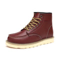 Fritz | Men's Leather Boots in Natural Tone, Rugged Autumn Boots | Bella Blue | Bordeaux