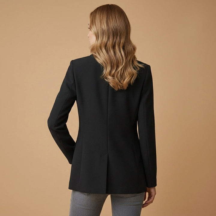 Gabrielle | Women's Tailored Cotton Blend Blazer, Notched Lapel Smart Jacket | Bella Blue