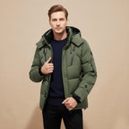 Garrett | Men's Insulated Winter Parka Jacket, Hooded Windproof Coat | Bella Blue