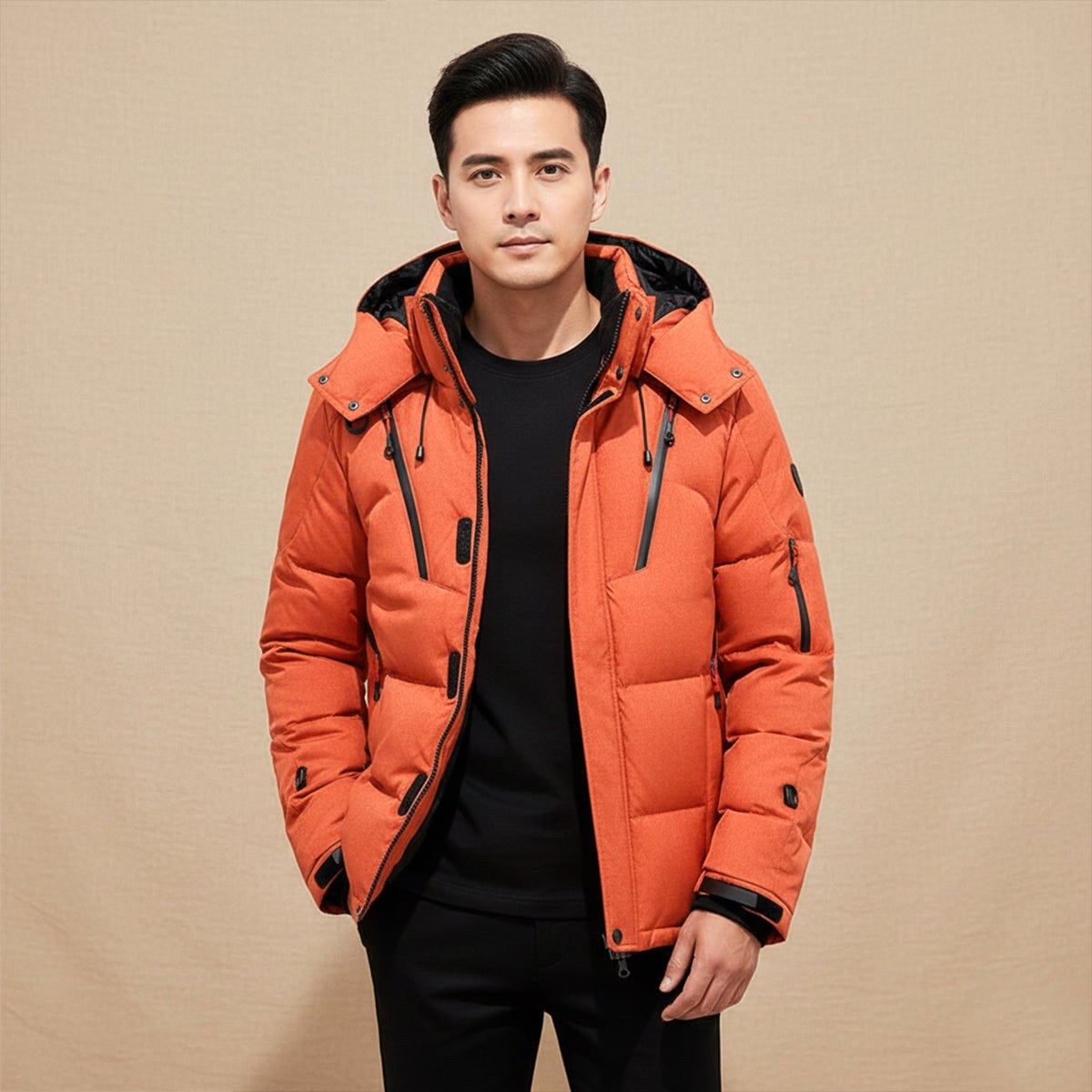 Garrett | Men's Insulated Winter Parka Jacket, Hooded Windproof Coat | Bella Blue