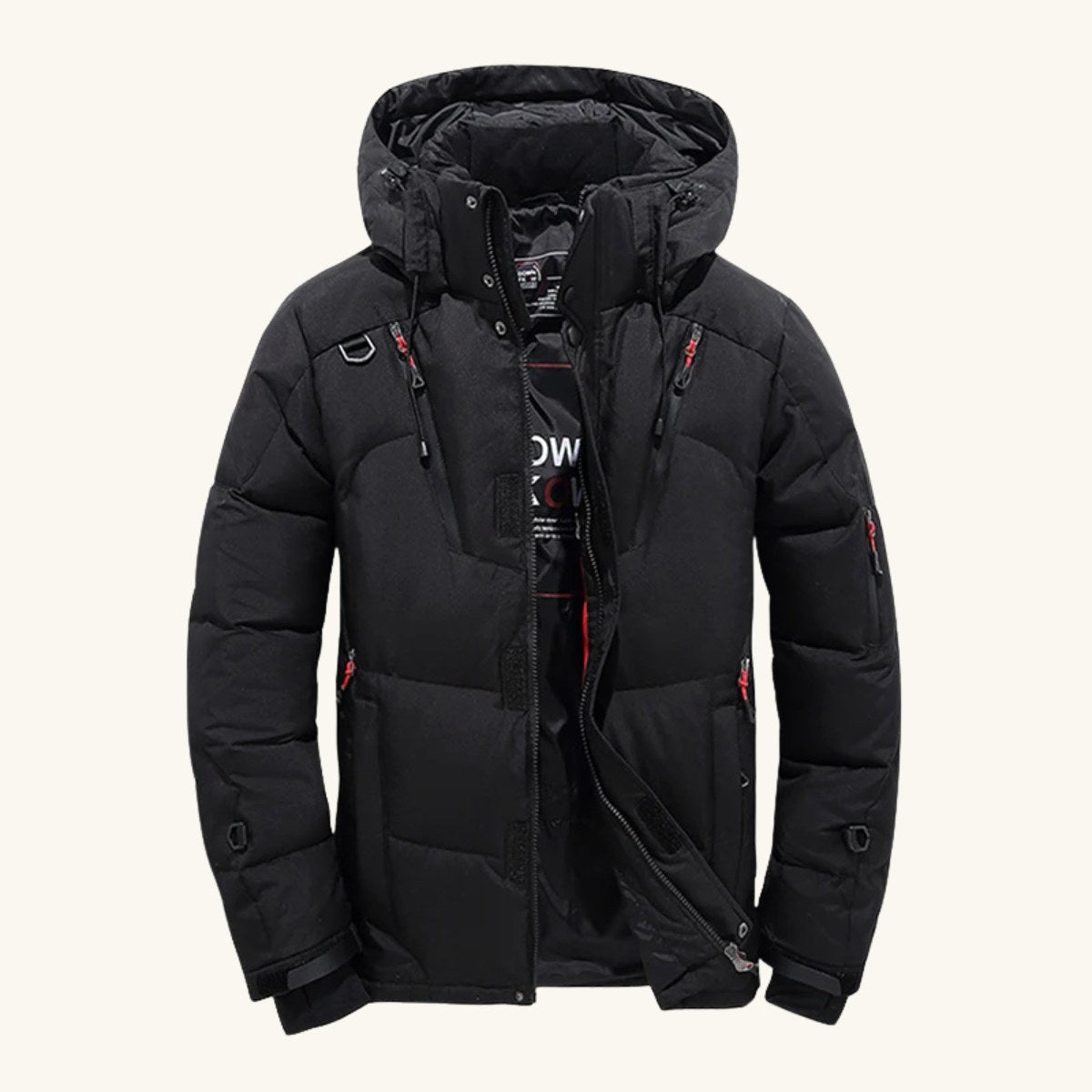 Garrett | Men's Insulated Winter Parka Jacket, Hooded Windproof Coat | Bella Blue | Gray
