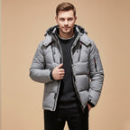 Garrett | Men's Insulated Winter Parka Jacket, Hooded Windproof Coat | Bella Blue