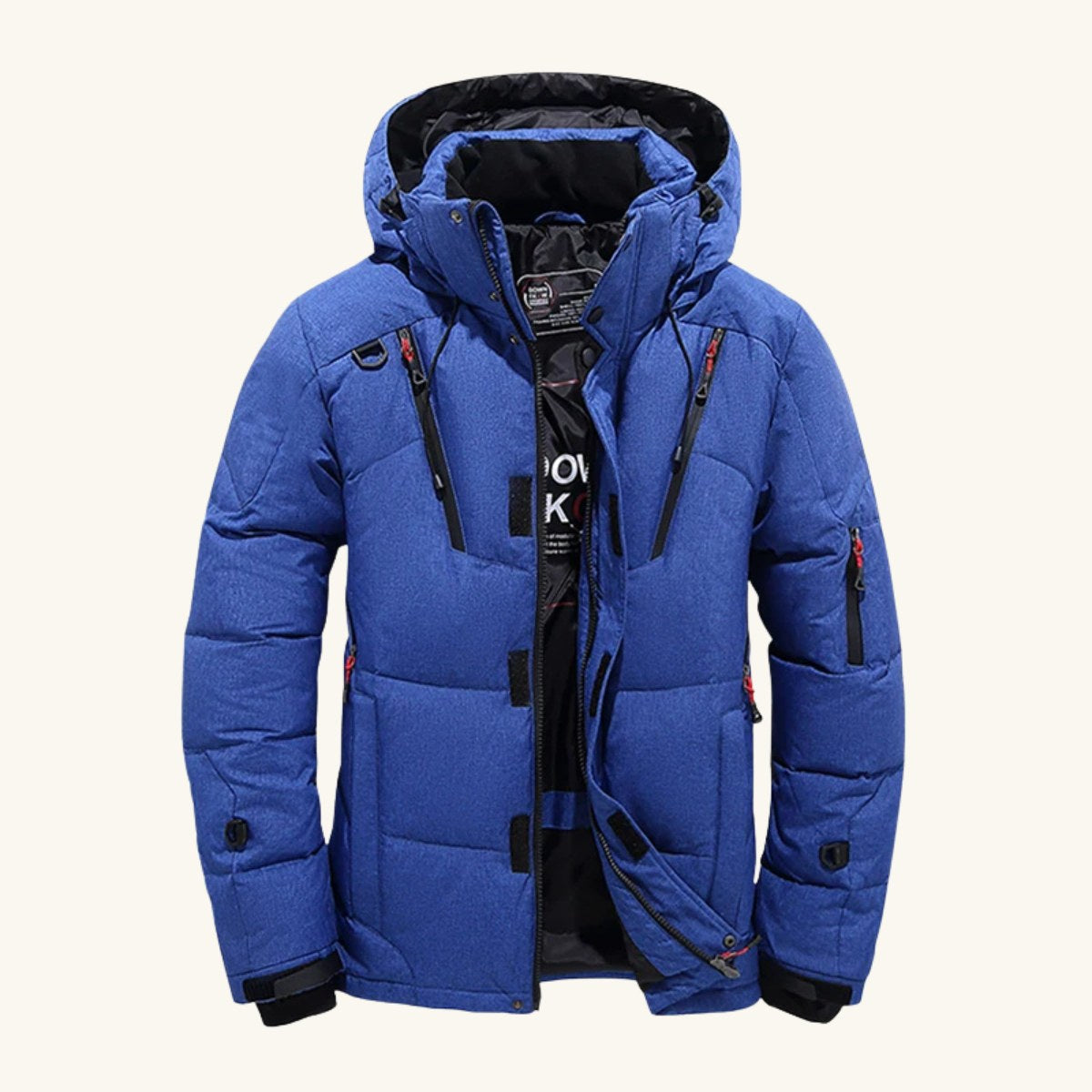 Garrett | Men's Insulated Winter Parka Jacket, Hooded Windproof Coat | Bella Blue