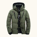 Garrett | Men's Insulated Winter Parka Jacket, Hooded Windproof Coat | Bella Blue