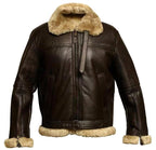 Garrett | Men's Shearling-Lined Leather Jacket, Warm Flight-Style Coat | Bella Blue