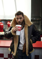Garrett | Men's Shearling-Lined Leather Jacket, Warm Flight-Style Coat | Bella Blue