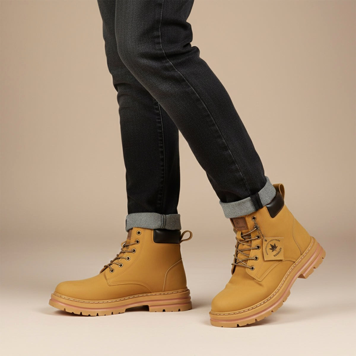 Gavin | Men's Fur-Lined Insulated Snow Boots, Winter Boots | Bella Blue | Green