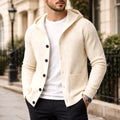 Gavin | Men's Knit Cardigan, Soft Everyday Cardigan | Bella Blue | Khaki