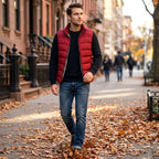 Gavin | Men's Quilted Gilet with Synthetic Fill, Lightweight Autumn Gilet | Bella Blue