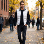 Gavin | Men's Quilted Gilet with Synthetic Fill, Lightweight Autumn Gilet | Bella Blue