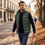 Gavin | Men's Quilted Gilet with Synthetic Fill, Lightweight Autumn Gilet | Bella Blue