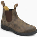 George | Men's Chelsea Leather Slip-On Ankle Boots, Classic Slip-On Boots | Bella Blue | Brown
