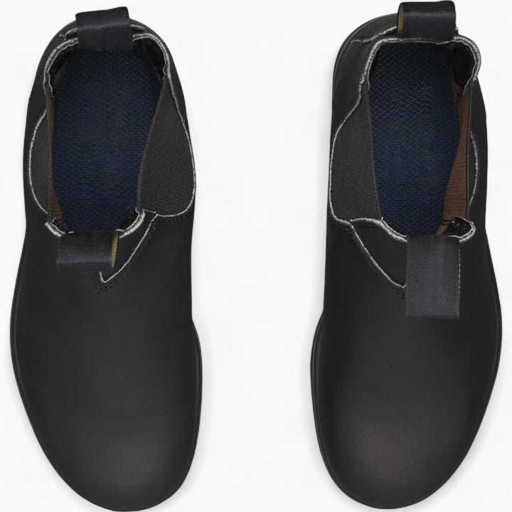 George | Men's Chelsea Leather Slip-On Ankle Boots, Classic Slip-On Boots | Bella Blue
