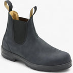 George | Men's Chelsea Leather Slip-On Ankle Boots, Classic Slip-On Boots | Bella Blue
