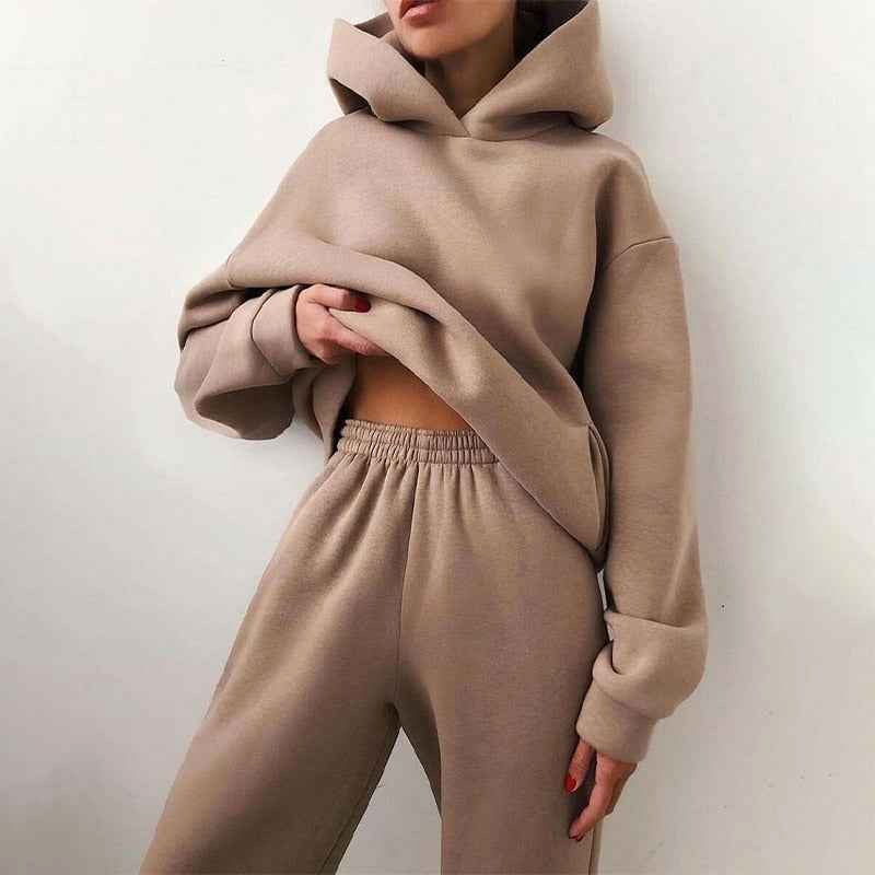 Georgia | Women's Oversized Hooded Loungewear Set, Wide-Leg Two-Piece Set | Bella Blue