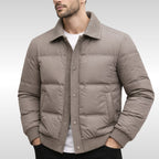 Gerd | Men's Quilted Jacket with Modern Design, City Jacket for Every Day | Bella Blue | Black