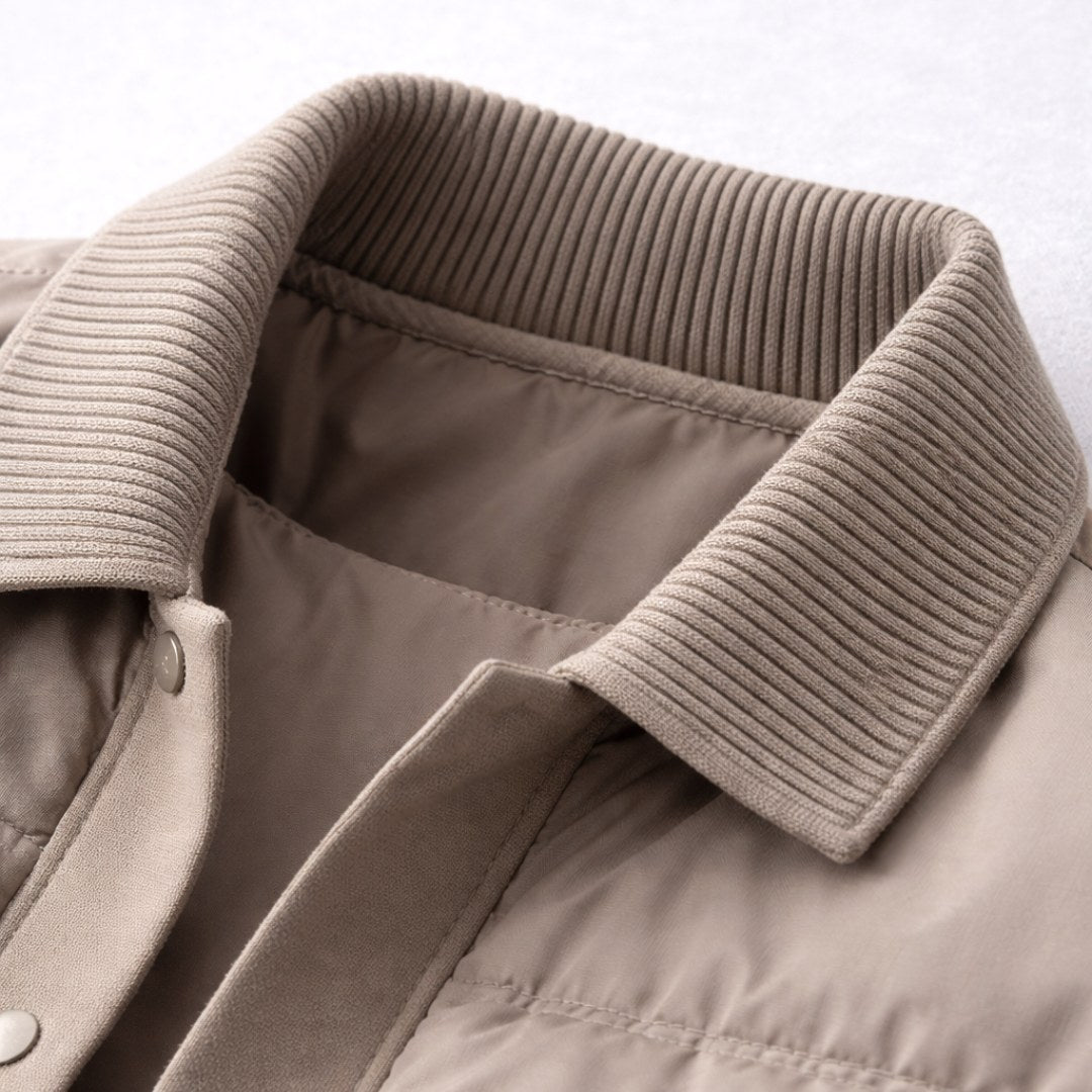Gerd | Men's Quilted Jacket with Modern Design, City Jacket for Every Day | Bella Blue | Brown
